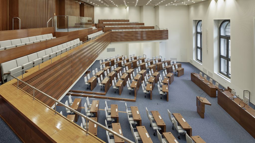 Plenary hall in Leipzig/Germany with designed seating solutions from Trendelkamp.